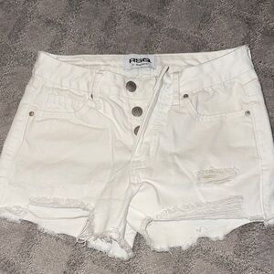 RSQ Women's Cream Jean Shorts